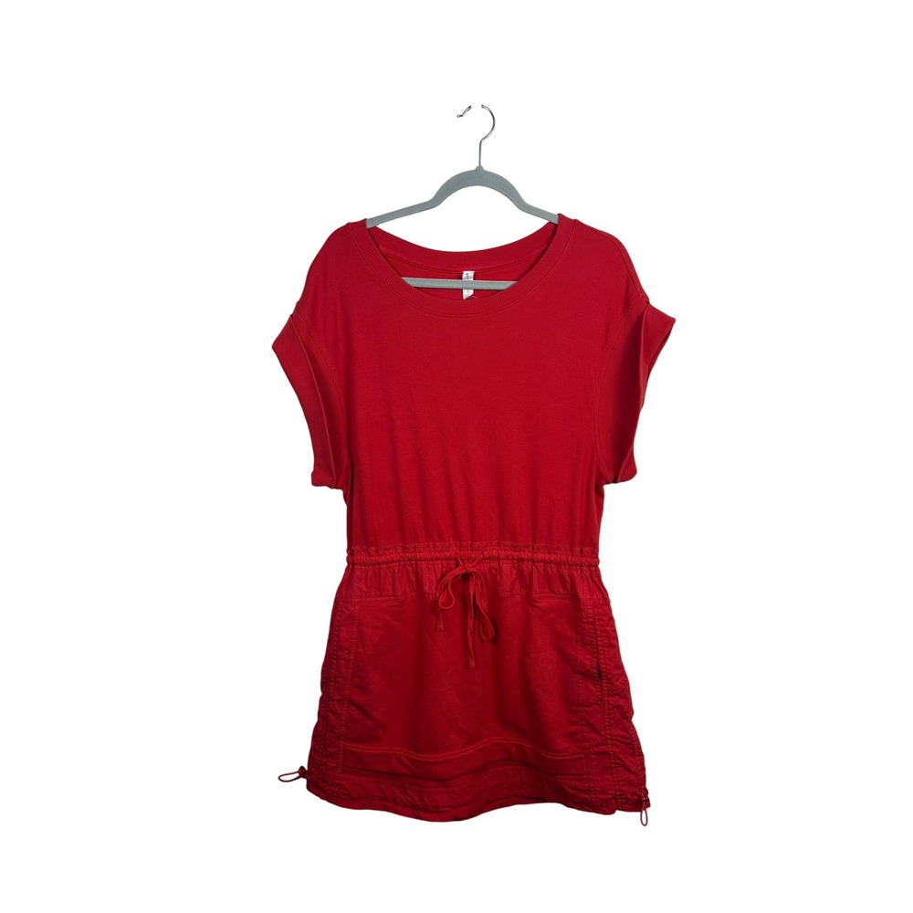 Daily Practice Anthropologie Mini Dress Women M Red Excellent Mixed Media Sporty